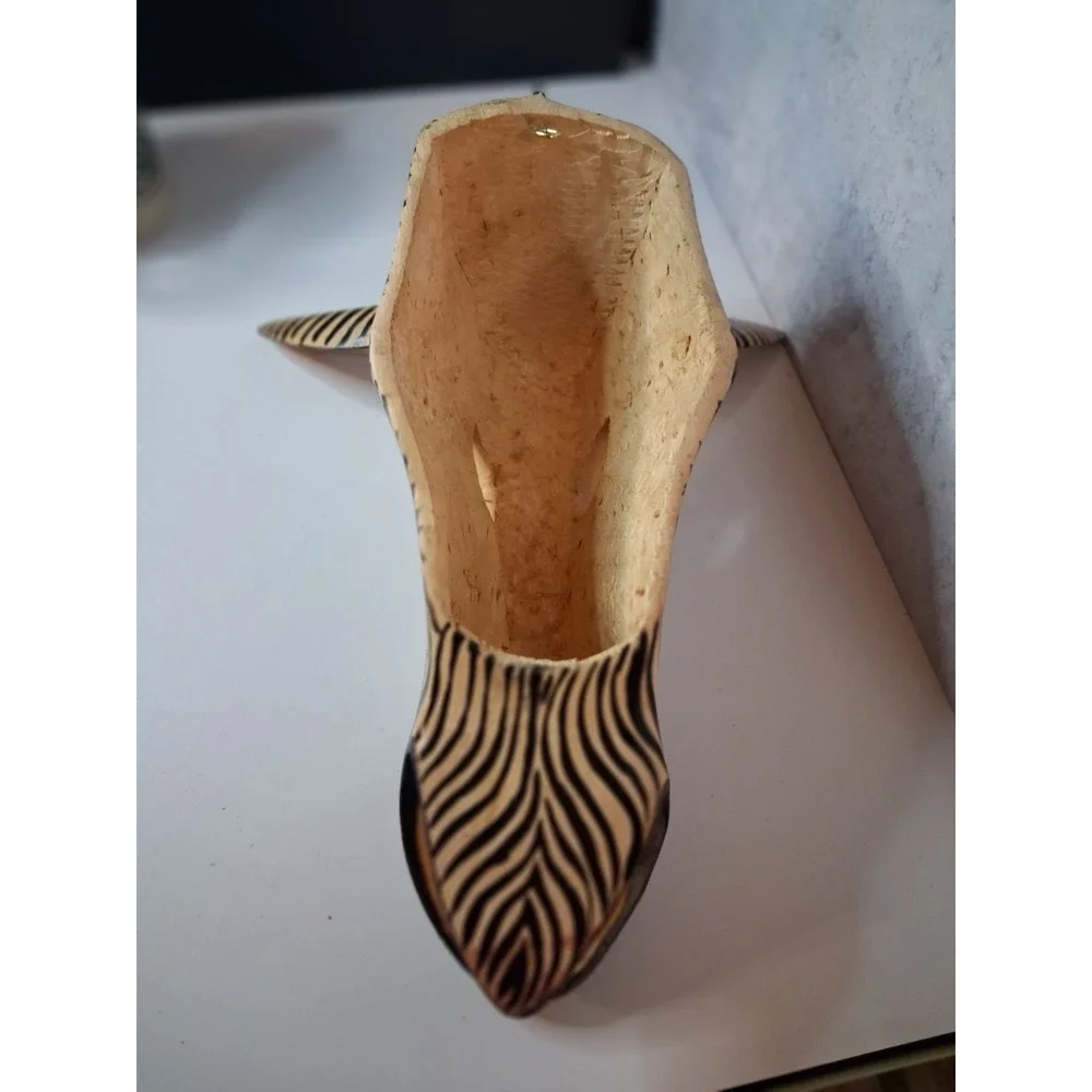Vintage Hand-Carved Wooden Zebra Mask African Tribal Art Wall Decor Kenya 10x8
